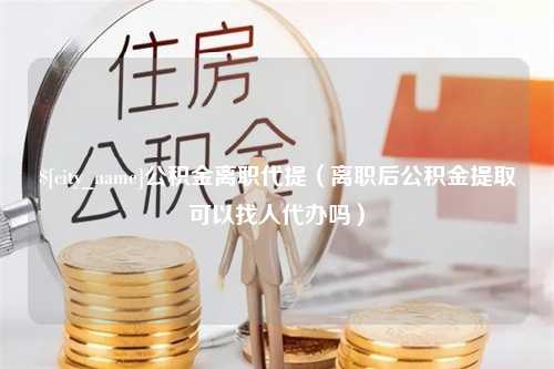 黔西南公积金离职代提（离职后公积金提取可以找人代办吗）